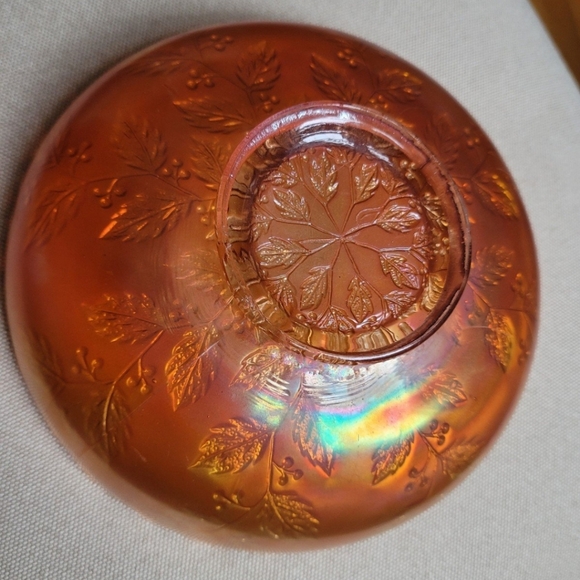 FENTON Vintage Marigold Carnival Glass Bowl - Picture 7 of 8